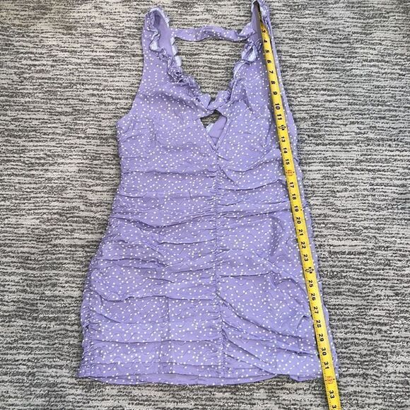 NWT For Love & Lemons Chelsie Mini Dress With All-over Polka Dot Print Large - Picture 14 of 16